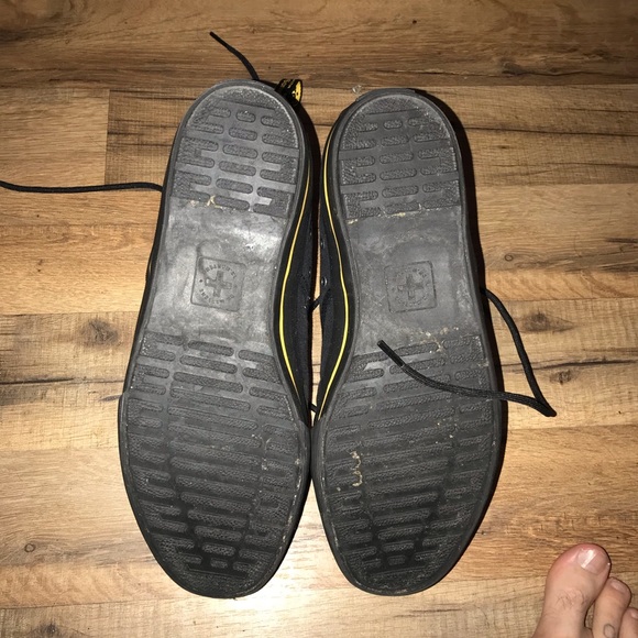 Black and yellow canvas dr. Martens size 12 - Picture 3 of 4
